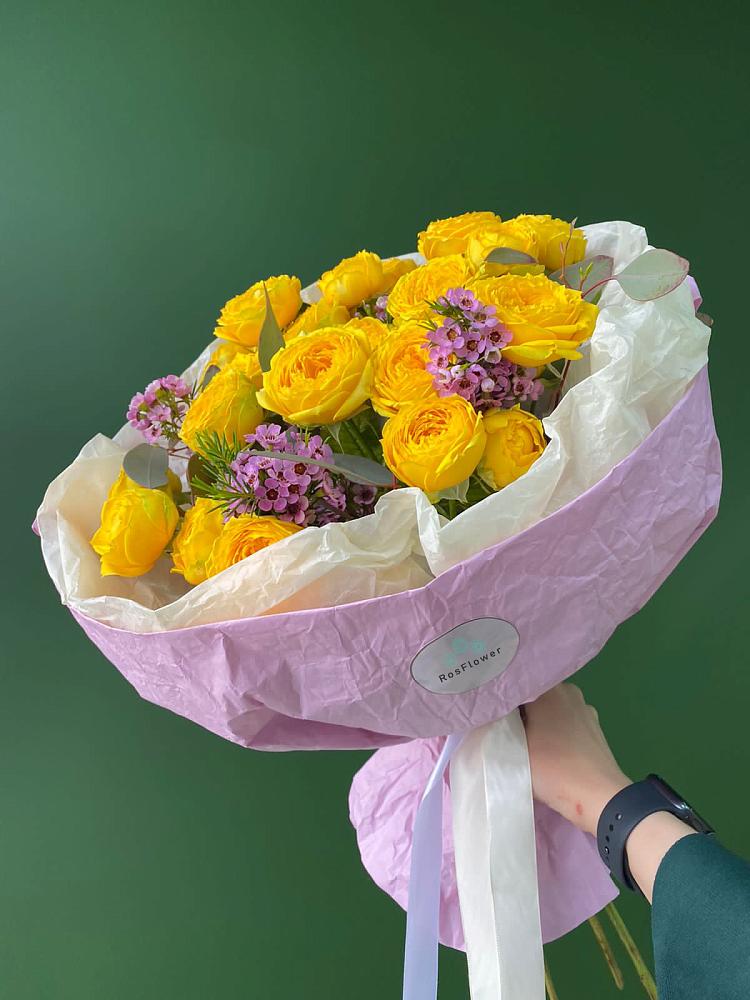Кустовые желтые розы в Нижнем Одесе Букет Кустовые желтые розы в Нижнем Одесе
